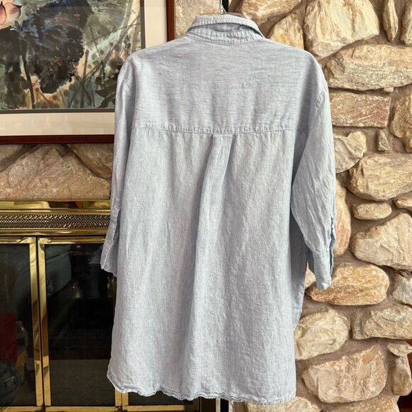Opus womens Fython spirit 3/4 sleeve linen/cotton  blend button up blouse - Picture 8 of 11